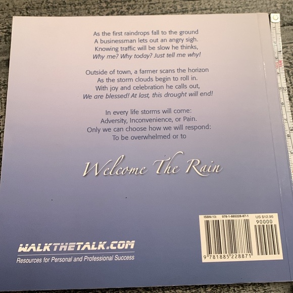 Welcome The Rain Book, choosing to see beyond life’s storms, Preloved Book - Picture 2 of 2